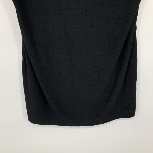 Time and Tru Coverup Dress Black Terry Swim Lace Up Hooded - Picture 8 of 8